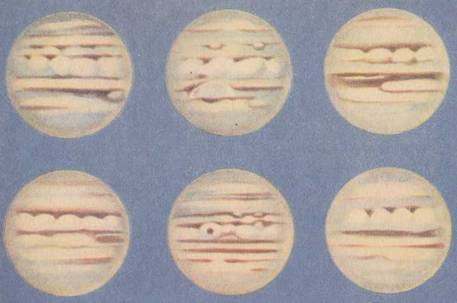 Вид Юпитера в телескоп